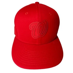 Washington Nationals Red On Red 7 1/8 Hat 59Fifty Cap New Era Authentic Baseball - Picture 1 of 1