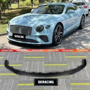 For Bentley Continental GT 20-24 Carbon Fiber Front Bumper Lip Spoiler Splitter - Picture 1 of 21