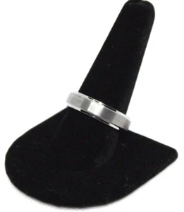 Anillo de tungsteno de 10 mm para hombre borde biselado delgado informal o alianza de boda fuerte duradera - Imagen 1 de 7