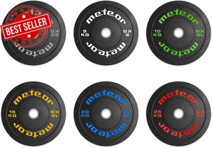Meteor Essential Bumper Plate, Olympic Plate, Full Rubber Weightlifting Plate - - Picture 1 of 12