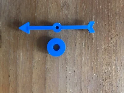 Blue 75mm Spinner Pointer Arrow with Base Plastic Board Game spare - Articulate - Image 1 of 4