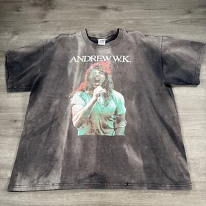 Vintage Andrew WK T-Shirt Y2K I Get Wet Concert Band Tour XL Faded Boxy Skate - Bild 1 von 7