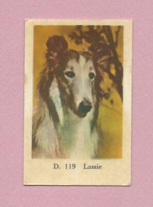 1961 Dutch Gum Card D #119 Lassie