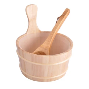 Sauna Bucket Cedar 4L Sauna Wooden Bucket and Ladle Kit, Sauna Accessories - Picture 1 of 12