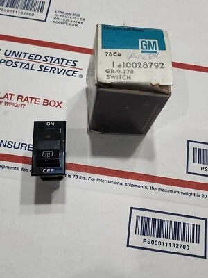 NOS 1984 PONTIAC SUNBIRD J2000 REAR WINDOW DEFROST SWITCH  P/N 10028792 - Image 1 of 4
