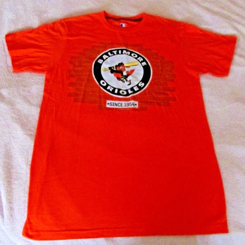 Baltimore Orioles Orange Size Medium Ring Spun Soft 100%  Cotton Tee Shirt Cover