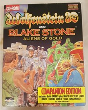 CD-ROM Wolfenstein 3d, Blake Stone Aliens of Gold companion edition very rare 