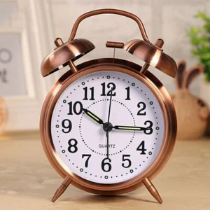 10cm Retro Glockenwecker Aufziehwecker Nostalgie Doppelglocken Wecker Uhr NEU - Bild 1 von 6