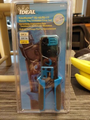 Herramienta de crimpado Telemaster ideal CAT NO 30-496 - Cable de teléfono plano RJ-11 RJ-45 RJ-22 Foto 1 de 2