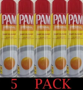 5x PAM Original Canola Oil Blend Non stick Cooking & Baking Spray 8 oz - 5 PACK - Picture 1 of 3