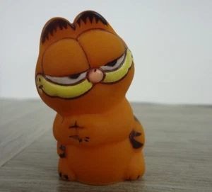 Vintage 1981 Garfield statuina gomma matita topper 1-3/4" Hong Kong - Foto 1 di 6