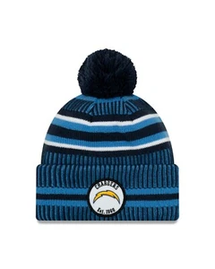 Los Angeles Chargers New Era Home Est, Sport Knit On-Field Pom Knit Hat - Picture 1 of 8