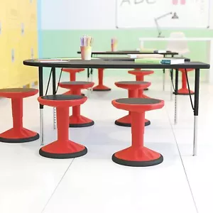 Flash Furniture Carter Adjustable Kids Flexible Active Stool Set of 1, Red - Picture 1 of 16