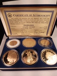 Moneta oro rara Americas National Collectors Mint prova omaggio/doppia aquila IOB - Foto 1 di 10