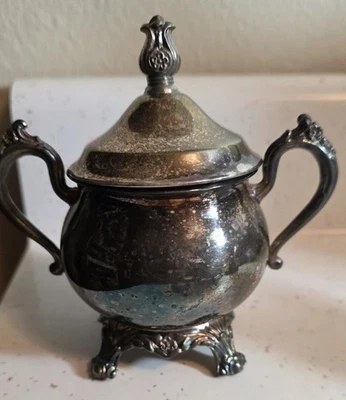 ¿ANTIGUO AZUCARERO WM ROGERS PLATEADO VINTAGE CON ASAS DE TAPA? Foto 1 de 3