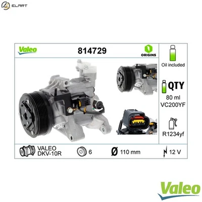 COMPRESSOR AIR CONDITIONING 814729 FOR SUBARU EJ202 2.0L 4cyl FORESTER - Image 1 of 4