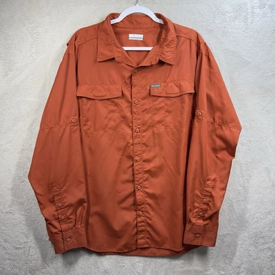 Camisa de pesca Columbia PFG ventilada para hombre XL manga larga naranja quemado senderismo Foto 1 de 4