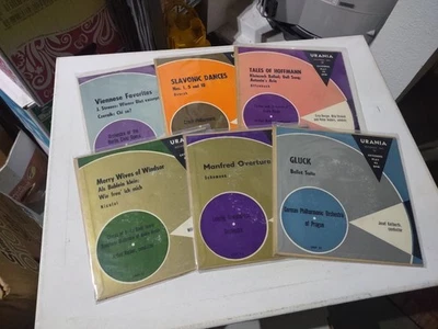6 URANIA RED VINYL 45 EPS CLASSICAL & OPERA SCHUMANN, DVORAK, OFFENBACH, STRAUSS - Image 1 of 4