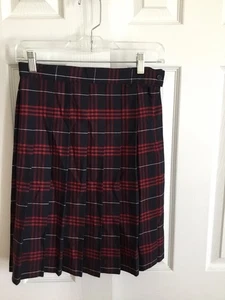 French Toast plissierter rot und schwarz karierter Uniformrock Größe Mädchen 12 neu mit Etikett - Bild 1 von 5