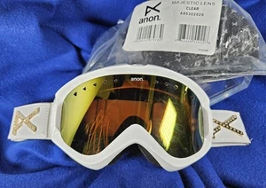Women's ANON Burton Goggles Snowboard Ski mirrored glass Diamond Rhinesto White - Picture 1 of 15