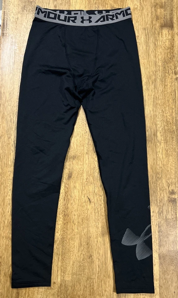 Pantalones de compresión ajustados Under Armour ColdGear capa base juvenil L negros Foto 1 de 4
