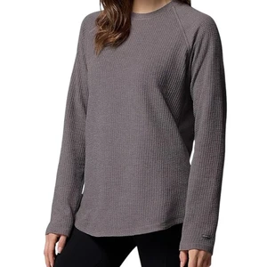 Columbia Women’s Holly Springs Waffle Long Sleeve Top XXL/2TG Grey Pullover - Picture 1 of 6