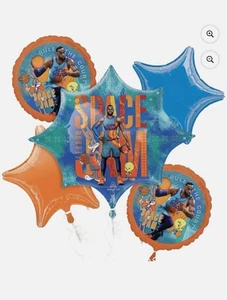 Space Jam LeBron James 5 Globos de Lámina Ramo Piolín y Bichos “Un Nuevo Legado” NUEVO - Imagen 1 de 6