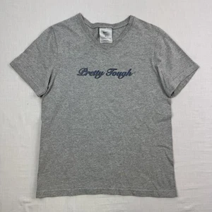 T-shirt vintage Nike Pretty Tough bambino donna grigio medio scollo a V Y2K hipster - Foto 1 di 12