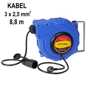 Kabeltrommel Automatik Verlängerungskabel Kabelaufroller Kabelverlängerung 880cm - Bild 1 von 6