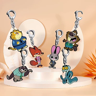 6pcs New Zootopia 2 keychain Keyrings Action Figure Pendant Anime Decor Toy Gift - Image 1 of 4