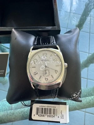Correa de cuero Lugano 5034 para caballeros precio de venta sugerido por el fabricante: $185 Foto 1 de 4