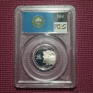 2000-S Silver Proof Washington Quarter 25C - New Hampshire - PCGS PR70 DCAM - Picture 1 of 2