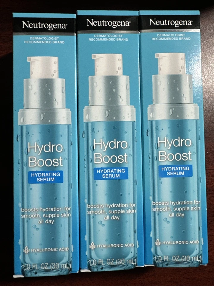 Suero hidratante de ácido hialurónico Neutrogena Hydro Boost 3 unidades para cara y cuello 1 OZ Foto 1 de 1