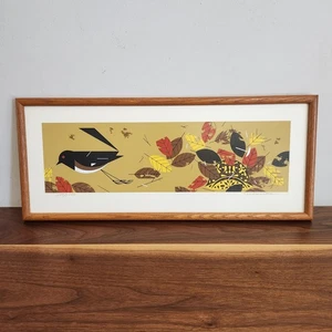 Charley Harper Signed Numbered Serigraph Print Homebody Box Turtle Leaves Framed - Picture 1 of 11