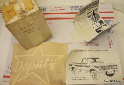 NOS Mopar 1977 Dodge D100 Trucks DEPUTY full Dealer installed tape stripe set - Image 1 of 4