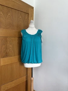 Porte A Porte bubble hem vest One Size 10-18 Colour Teal - Picture 1 of 5