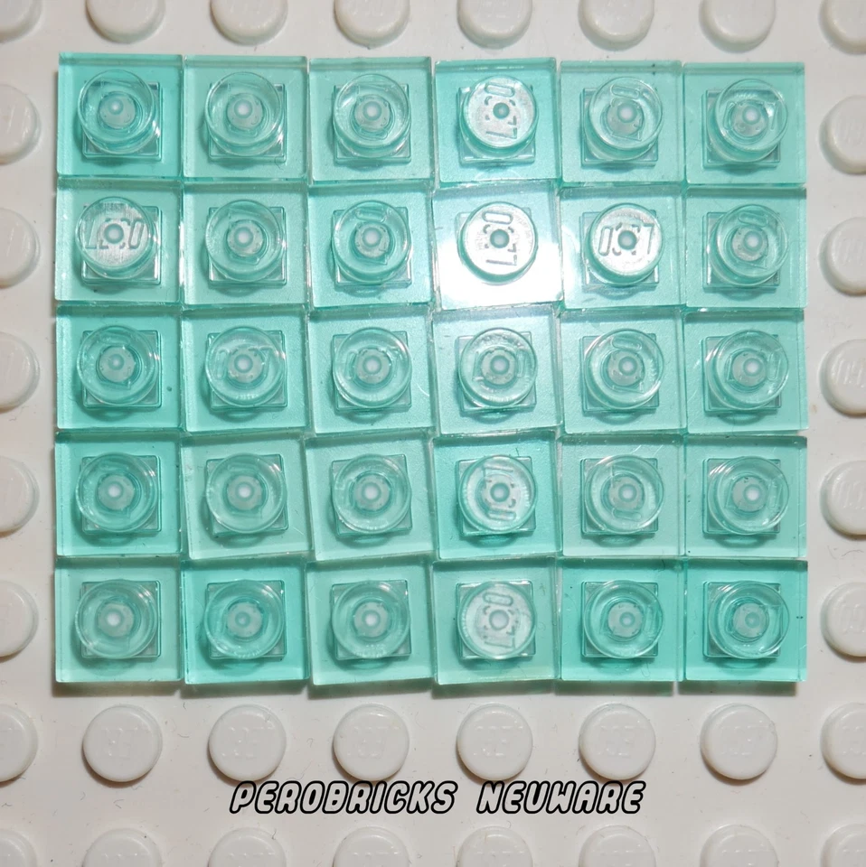 Lego Basic 30 Platten 1x1 #3024 transparent hellblau NEUWARE - Bild 1 von 1