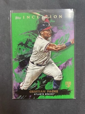 Christian Pache 2021 Topps Inception Baseball Green Parallel Rookie RC Braves - Image 1 of 2