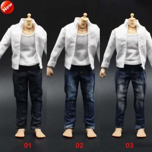 1:12th Ant 3A Denim Shirt Suit Model for 6" Slam Dunk Action Figure Doll Toys - Picture 1 of 14