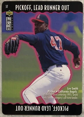 Lee Smith 1996 Collector's Choice You Make the Play #37 Pickoff Insert Card - Image 1 of 2