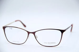 NEW LULU GUINNESS L222 BUR BURGUNDY SILVER AUTHENTIC FRAMES EYEGLASSES 59-16 - Picture 1 of 5