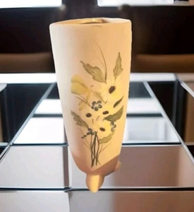 Ceramic Handpainted Vase 3 Footed Textured Finished Signed Contemporary MCM - Picture 1 of 6