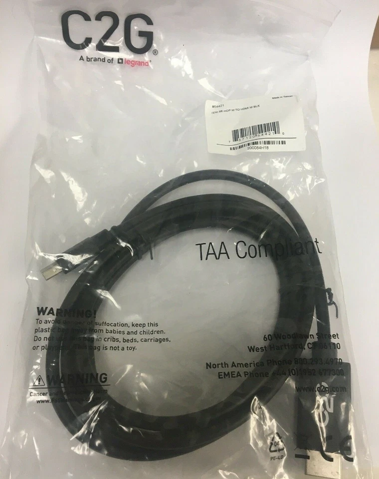 Cables To Go c2g 6ft Mini Displayport to Hdmi 54421 - Image 1 of 3