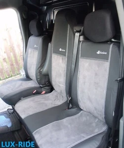 ART. LEATHER & ALICANTE TAILORED SEAT COVERS FITS NISSAN NV400 VAN 2016 - 2021 - Picture 1 of 20