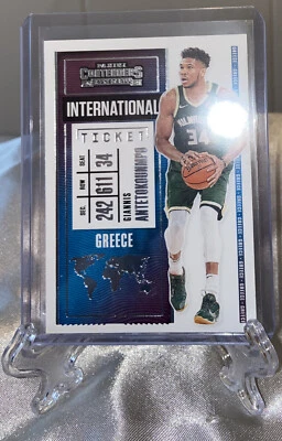 2020-21 Panini Contenders Giannis Antetokounmpo International Ticket Bucks  - Image 1 of 2