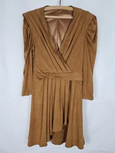 Vintage Damen Kleid elegant Wildlederoptik Gr. S - Bild 1 von 3
