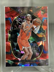 Ousmane Dieng 2022 Panini Select Red Cracked Ice Prizm Rookie Card #76 Thunder - Picture 1 of 2