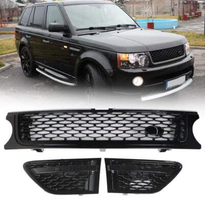 Fit For Range Rover Sport 2010-13 Front Upper Grille Black Painted Plastic Set - Imagem 1 de 4