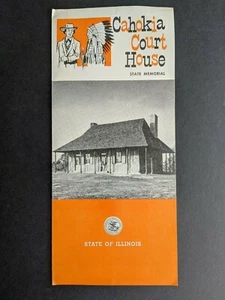 Folleto conmemorativo estatal de Cahokia Court House 1958 casa más antigua de Illinois - Imagen 1 de 3