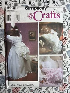 Patrón de costura Simplicity Crafts 8466 18" 24" 29" muñecas y ropa FF SIN CORTAR - Imagen 1 de 2